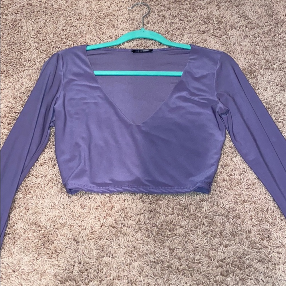 Purple crop top